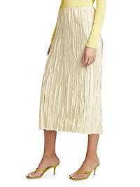 Crushed Bias Strip Skirt