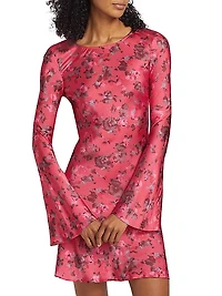 Floral Satin Minidress