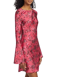 Floral Satin Minidress