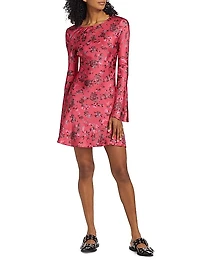 Floral Satin Minidress