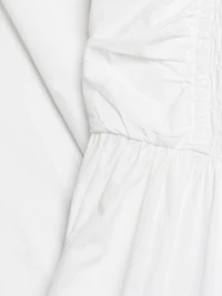 Cotton Poplin Smock Midi-Dress