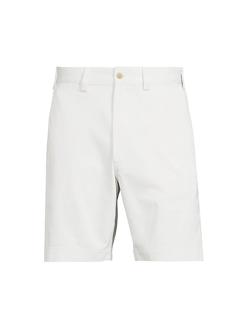 Cotton Flat-Front Shorts