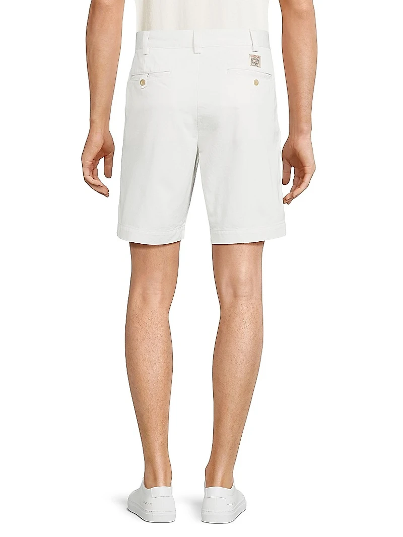 Cotton Flat-Front Shorts