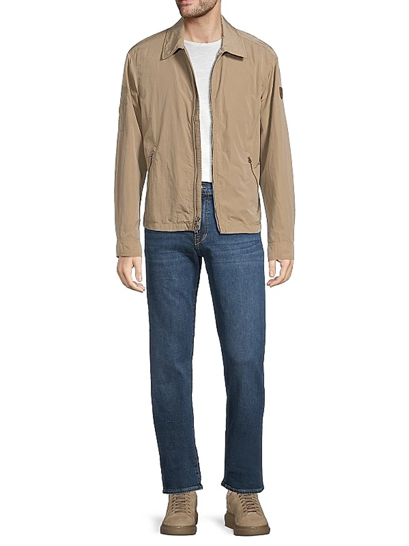 Woven Zip-Front Jacket