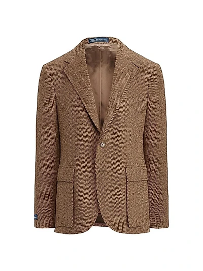 RL67 Herringbone Wool Two-Button Sport Coat