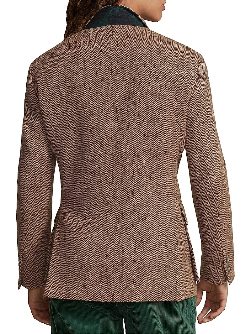 RL67 Herringbone Wool Two-Button Sport Coat
