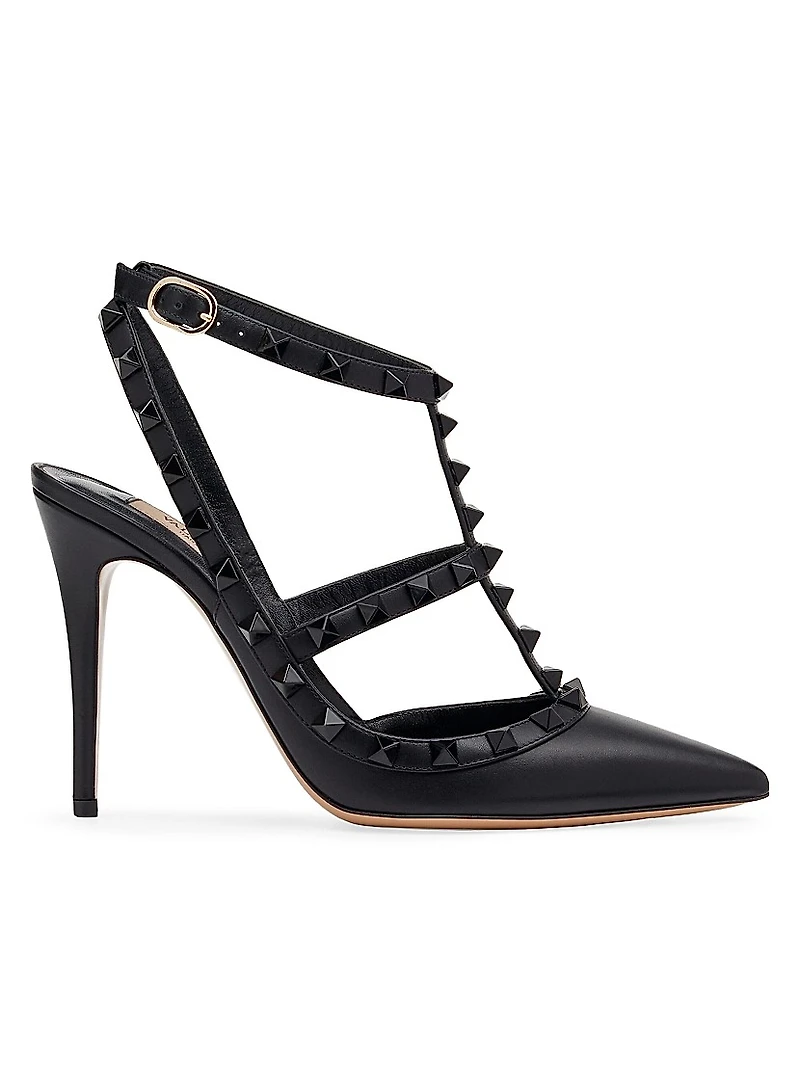 Rockstud Ankle Strap Pumps 100MM