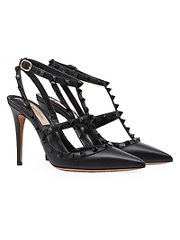 Rockstud Ankle Strap Pumps 100MM