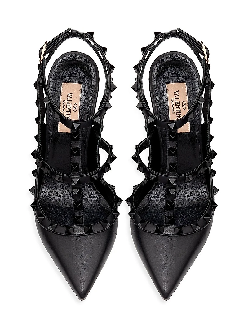 Rockstud Ankle Strap Pumps 100MM