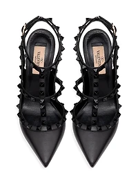 Rockstud Ankle Strap Pumps 100MM