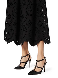 Rockstud Ankle Strap Pumps 100MM