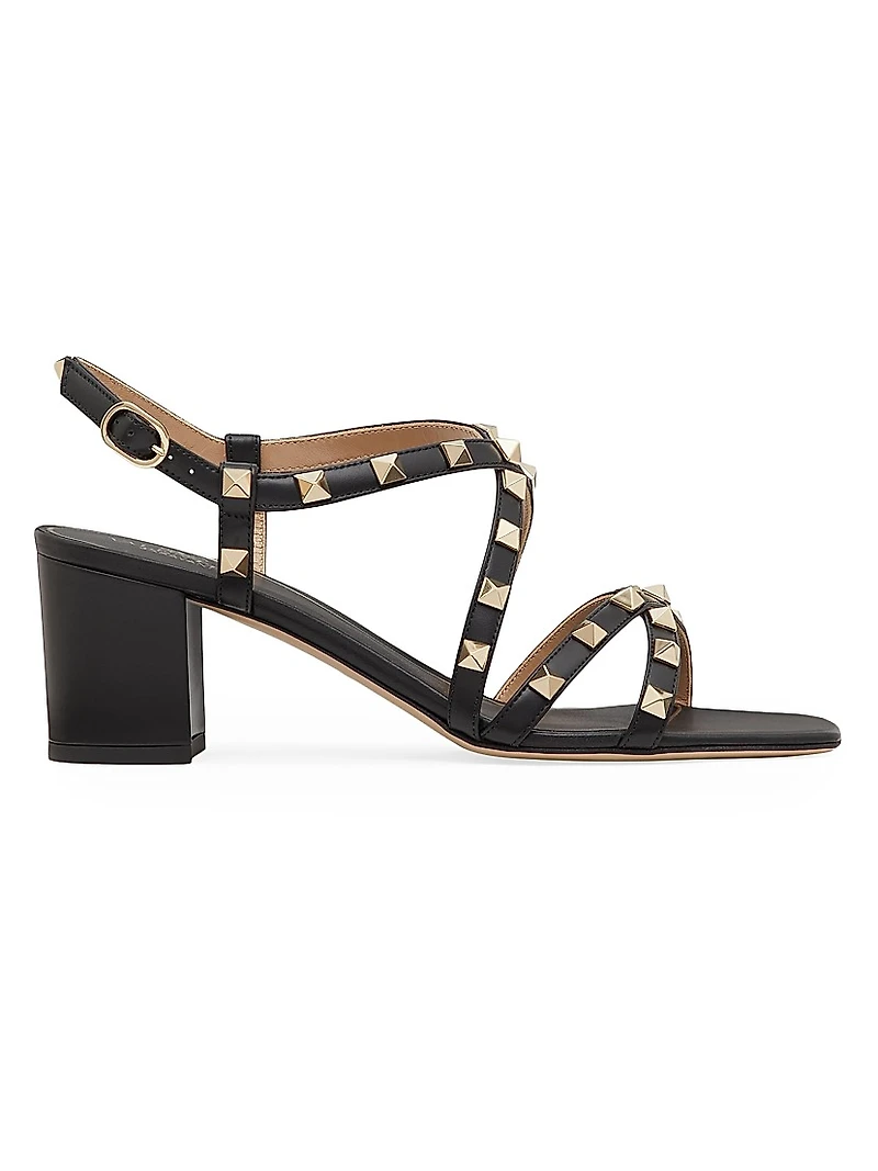 Rockstud Calfskin Sandals 60MM