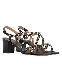Rockstud Calfskin Sandals 60MM