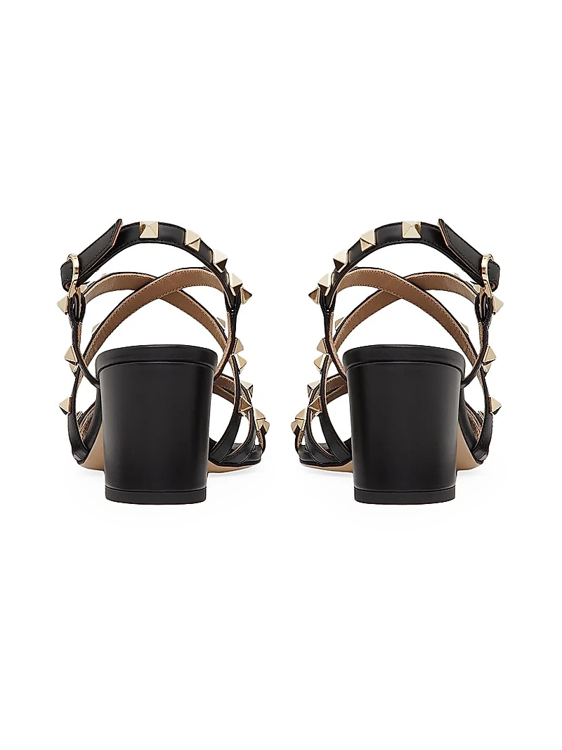 Rockstud Calfskin Sandals 60MM