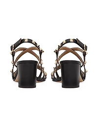 Rockstud Calfskin Sandals 60MM