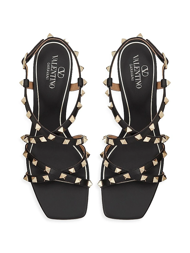 Rockstud Calfskin Sandals 60MM