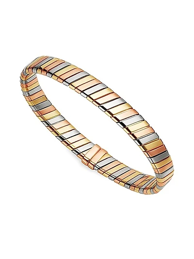 Serpenti Tubogas 18K Yellow, White & Rose Gold Bracelet