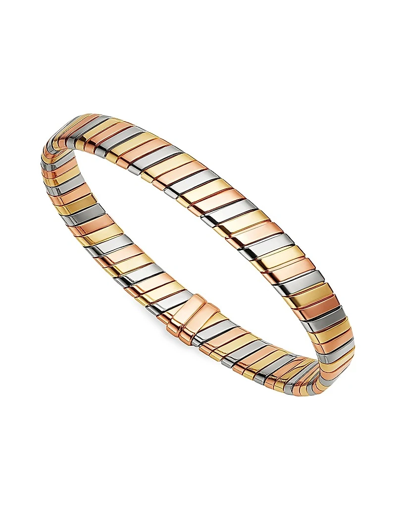 Serpenti Tubogas 18K Yellow, White & Rose Gold Bracelet