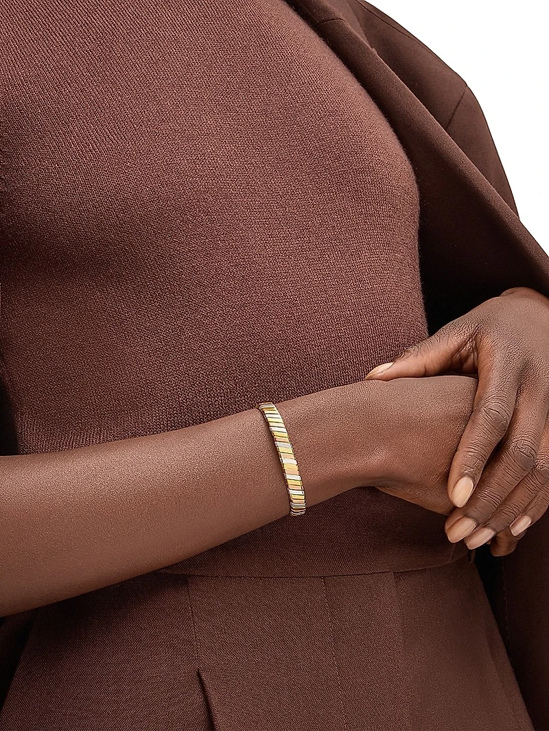 Serpenti Tubogas 18K Yellow, White & Rose Gold Bracelet
