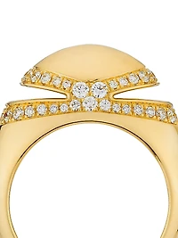 Cabochon 18K Yellow Gold & 0.56 TCW Diamond Ring