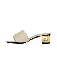 G Cube Mules in Leather