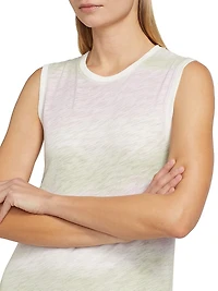 Watercolor Stripe Slub Minidress