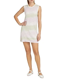 Watercolor Stripe Slub Minidress