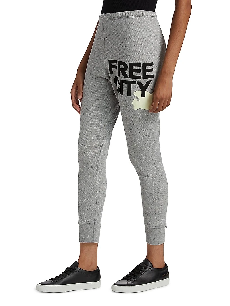 Logo Cotton Crop Sweatpants