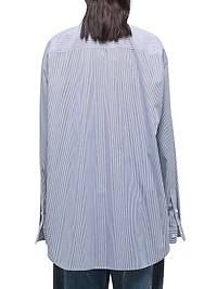Pinstripe Cotton Oversized Shirt