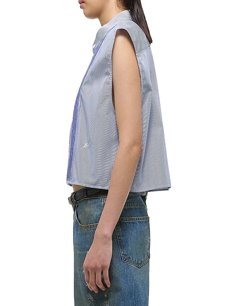 Pinstripe Sleeveless Shirt