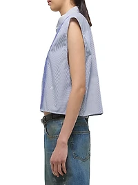 Pinstripe Sleeveless Shirt