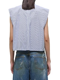 Pinstripe Sleeveless Shirt