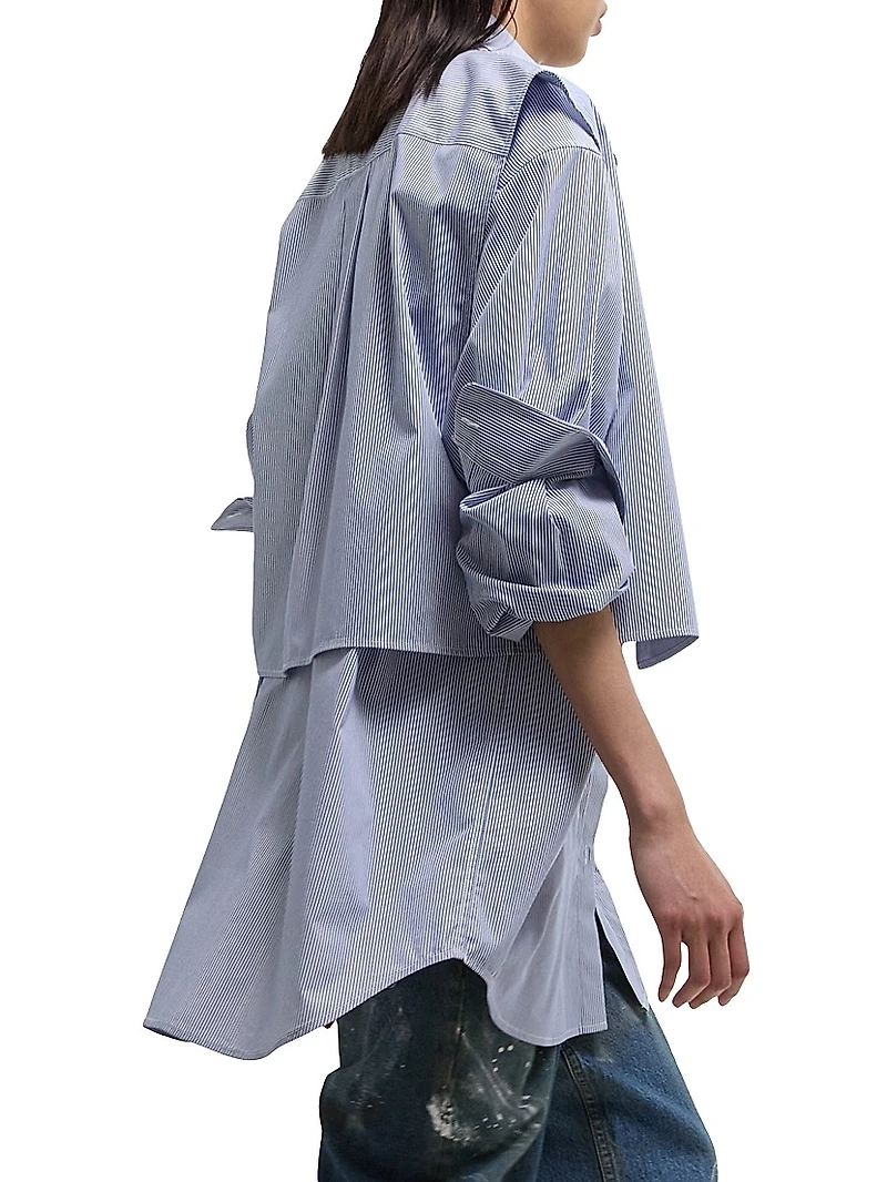 Pinstripe Sleeveless Shirt