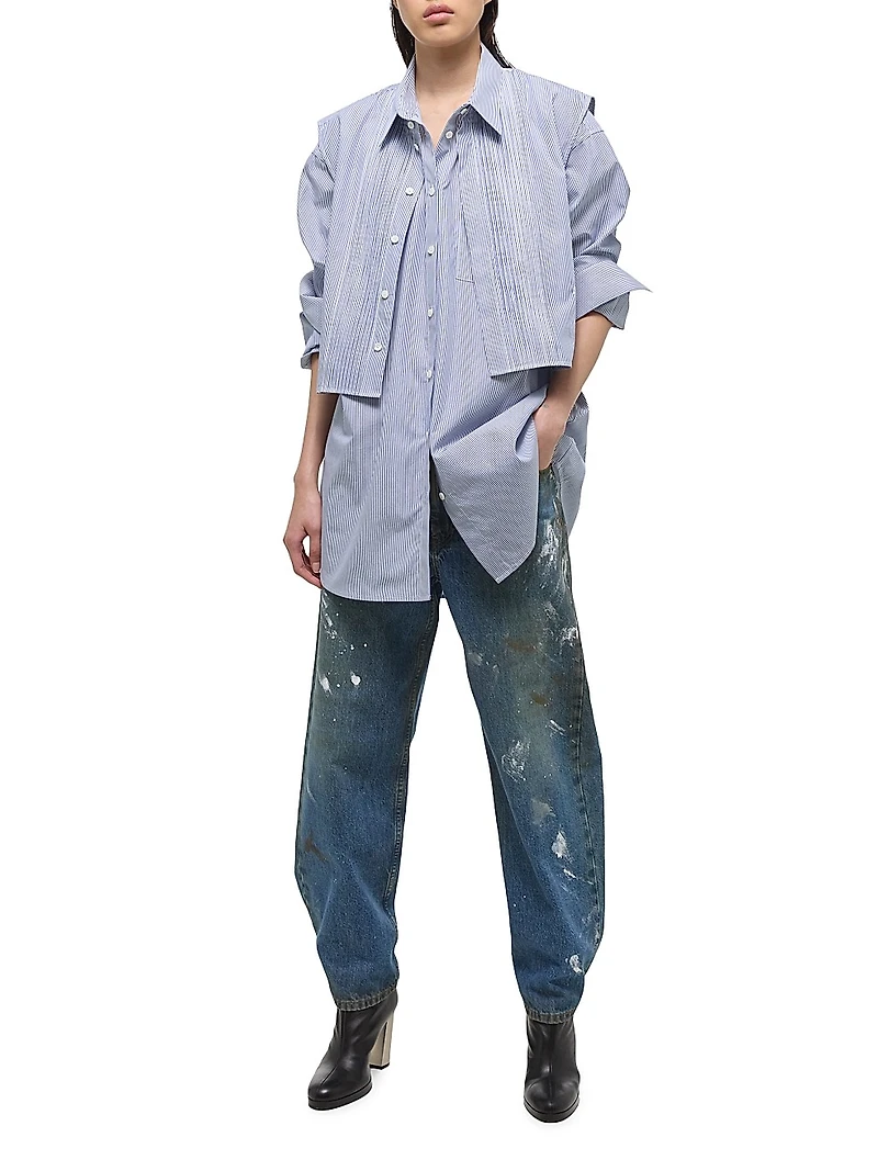 Pinstripe Sleeveless Shirt