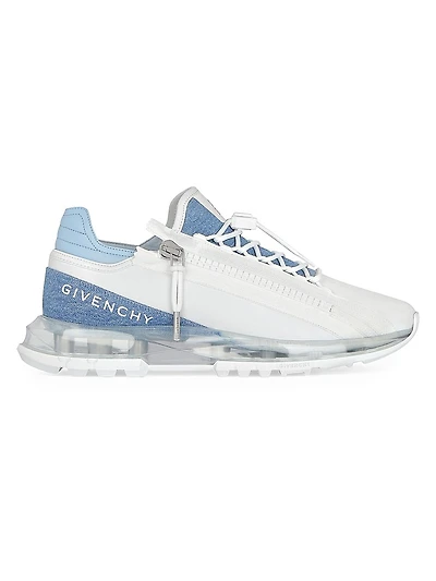 Spectre Runner Sneakers in Synthetic Leather and Denim