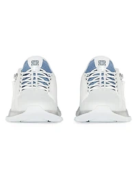 Spectre Runner Sneakers in Synthetic Leather and Denim