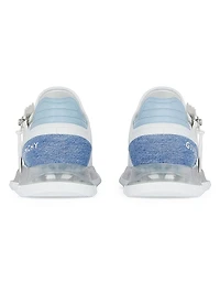 Spectre Runner Sneakers in Synthetic Leather and Denim