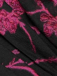 Floral Fil Coupé One-Shoulder Gown