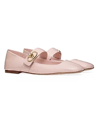 VLogo Locker Mary Jane Ballerina Flats Naplack
