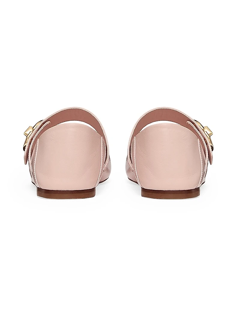 VLogo Locker Mary Jane Ballerina Flats Naplack