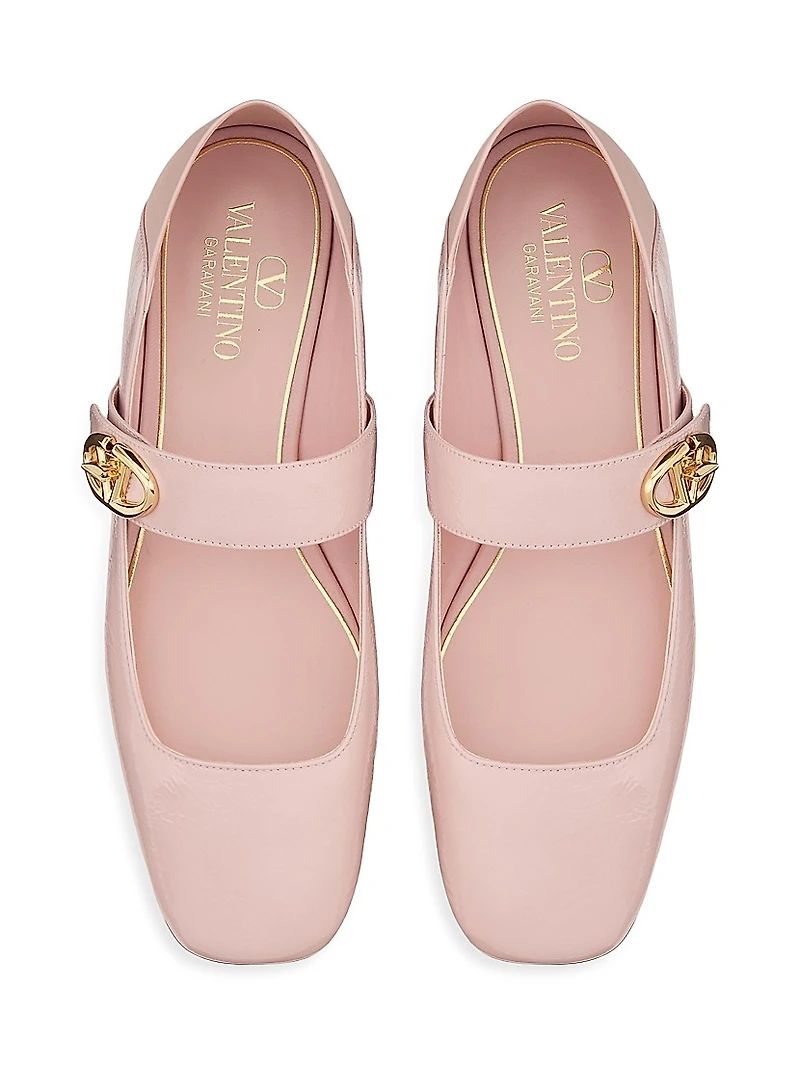 VLogo Locker Mary Jane Ballerina Flats Naplack