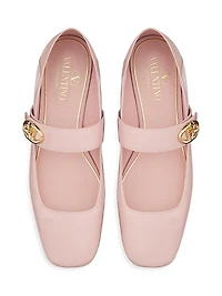 VLogo Locker Mary Jane Ballerina Flats Naplack