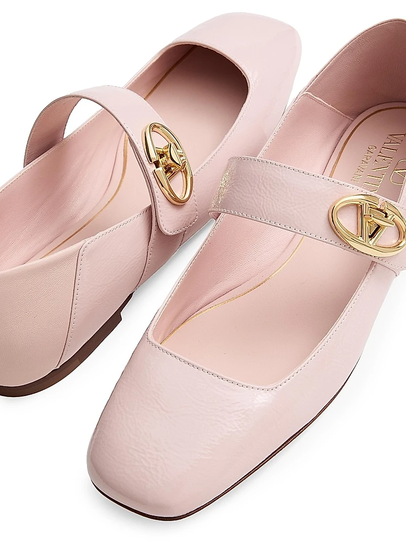 VLogo Locker Mary Jane Ballerina Flats Naplack