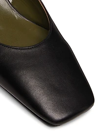 Ilaria 65MM Embellished Leather Slingback Pumps