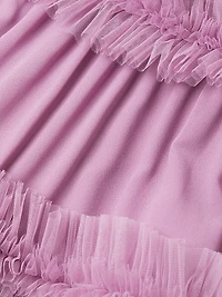 Off-The-Shoulder Ruffled Midi-Dress