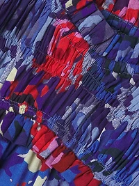 Tamara Floral Cotton Puff-Sleeve Midi-Dress