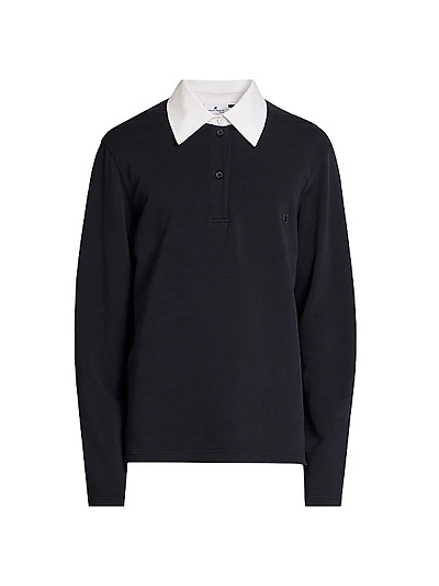 AC Long-Sleeve Cotton Polo Shirt