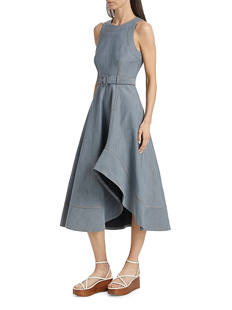 Zelda Cotton-Blend Midi-Dress