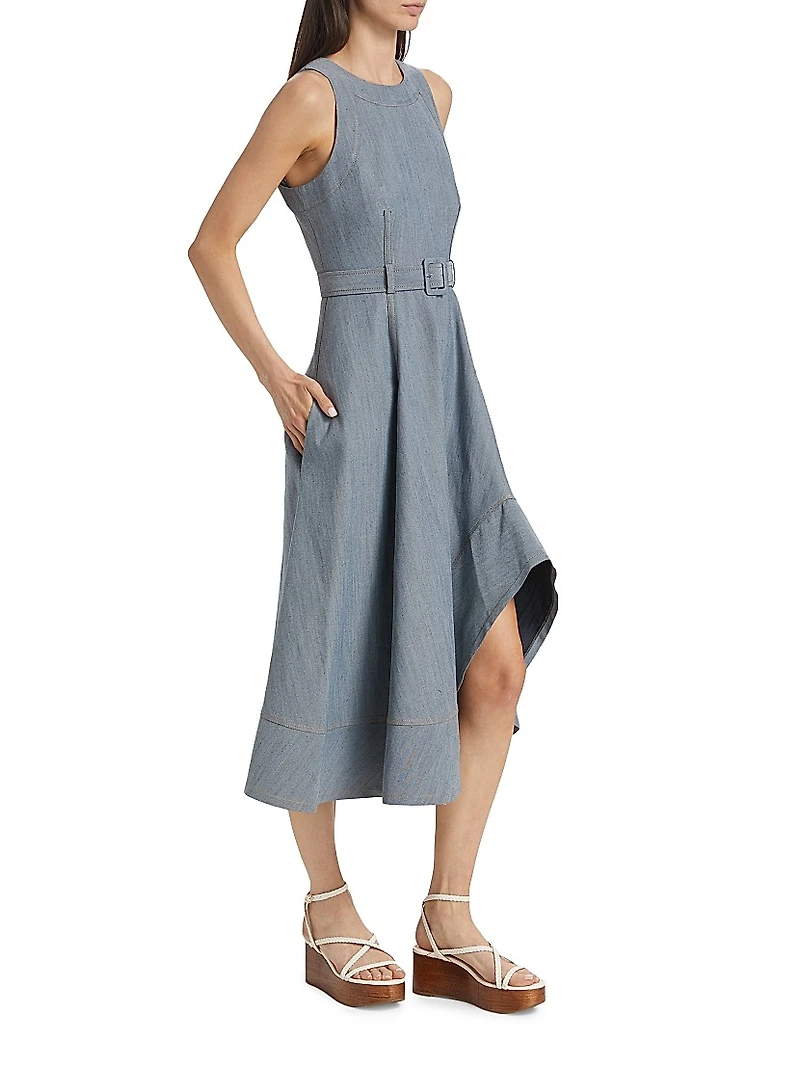 Zelda Cotton-Blend Midi-Dress