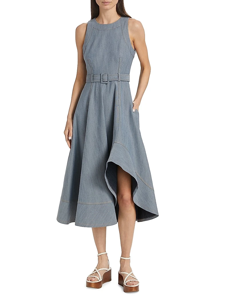 Zelda Cotton-Blend Midi-Dress